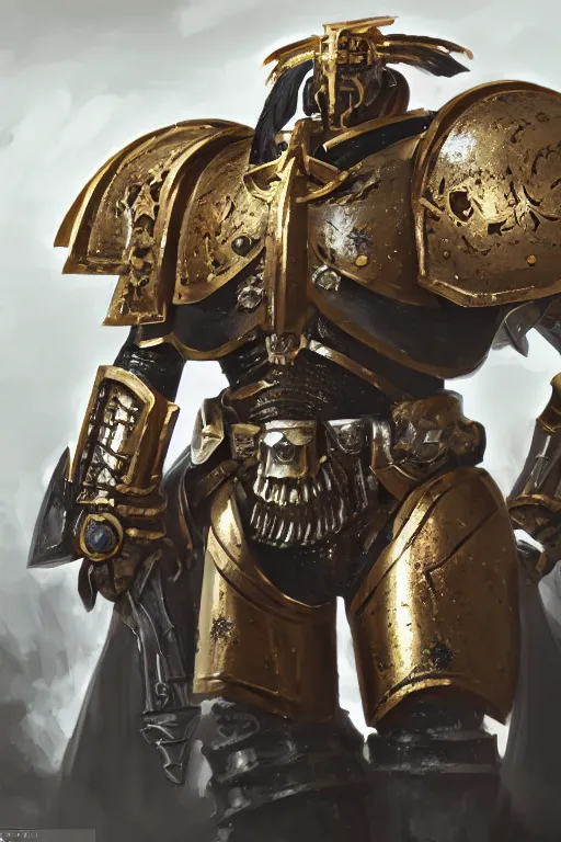 Image similar to armor portrait heros warhammer 4 0 k horus heresy fanart - the primarchs emperor by johannes helgeson animated with vfx concept artist & illustrator global illumination ray tracing hdr fanart arstation zbrush central hardmesh 8 k octane renderer comics stylized