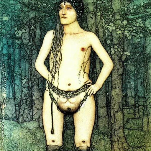 Image similar to pooping my pants, by john bauer