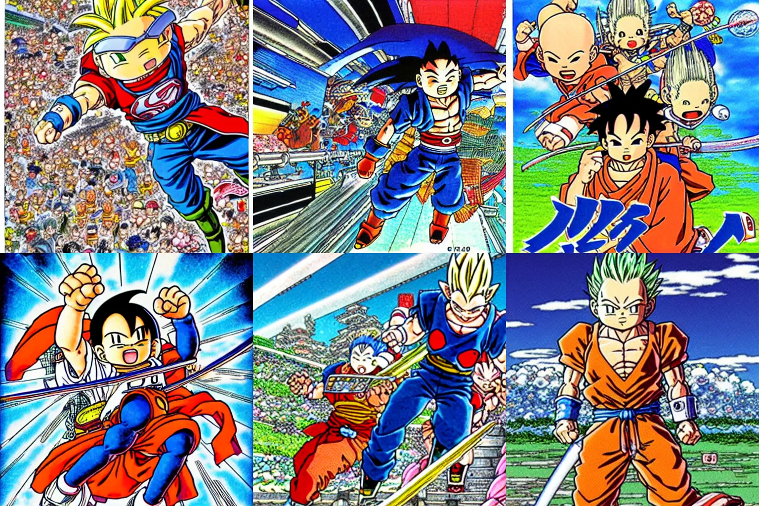 Prompt: artwork by akira toriyama,