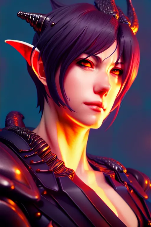 Image similar to highly detailed vfx portrait of bahamut by ilya kuvshinov, rossdraws, artgerm, sola digital arts, anti aliasing, raytracing : :