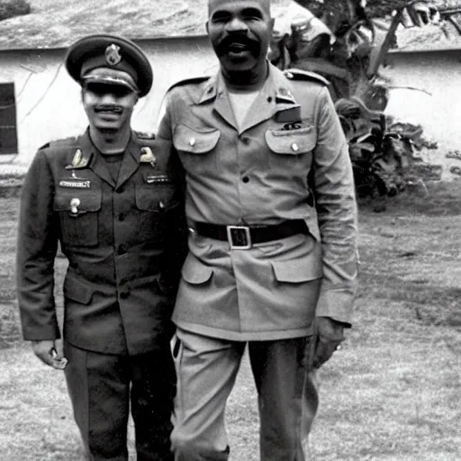 Prompt: Steve Harvey as a soldier in Vietnam, award winning historical photograph