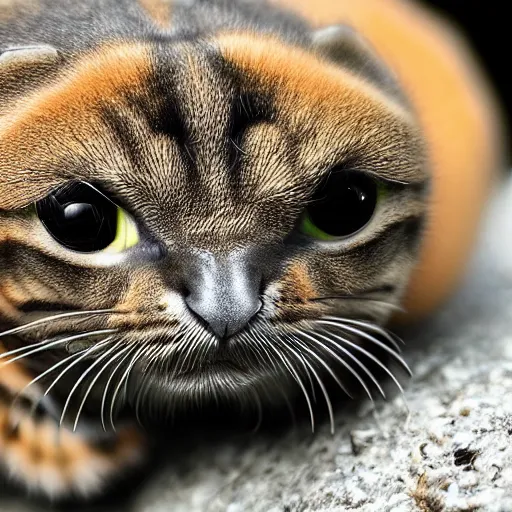 Image similar to caterpillar that looks like a cat