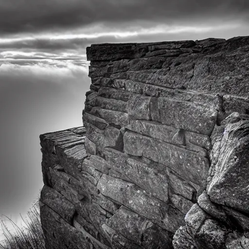 Prompt: almscliff crag in leeds england 8k highly detailed photograph, award winning, beautiful lighting, daytime view