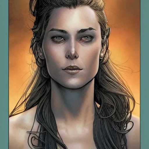 Image similar to a beautiful portrait of a woman Travis Charest style