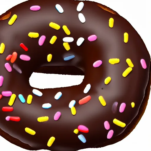 Prompt: a png transparent image of a donut, detailled, 4 k