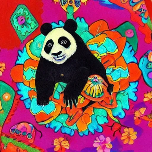 Prompt: “ a panda alebrije, mexican art, very cute ”