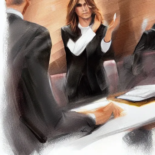 Image similar to olivia benson pointing in court, digital painting, ultradetailed, artstation, ultradetailed, pinterest,