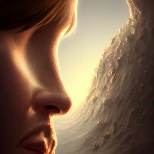 Image similar to tiny humans going into a giant nose , intricate, elegant, highly detailed, centered, digital painting, artstation, concept art, smooth, sharp focus, illustration, artgerm