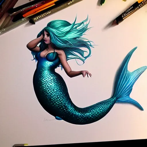 Prompt: artwork mermaid by Artgerm,