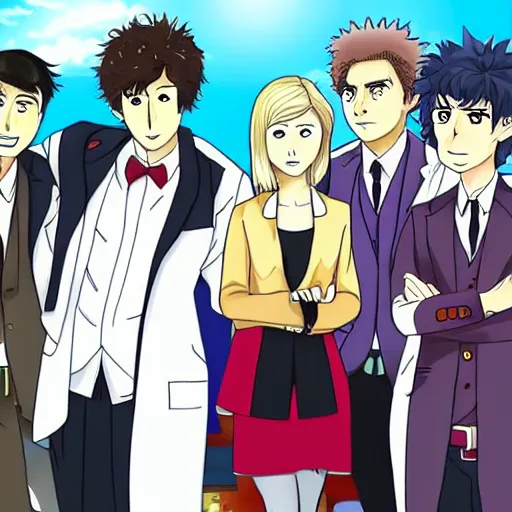 Prompt: Doctor Who as an anime character