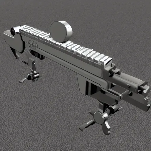 Prompt: futuristic heavy machine gun