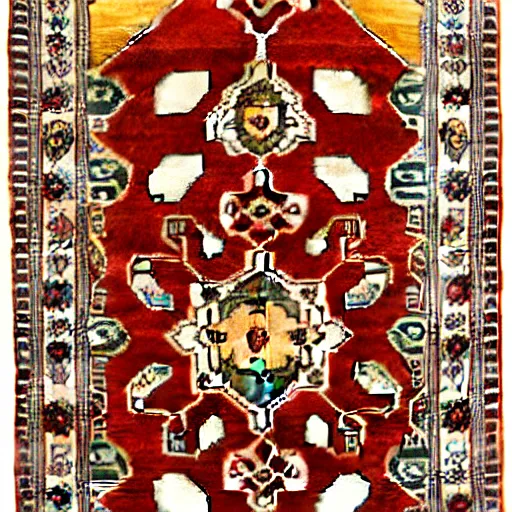 Image similar to persian rug with mango fruits ornament