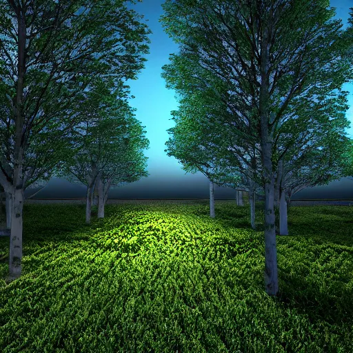 Prompt: ultra realistic 3 d render of bitcoin in heaven with lots of trees