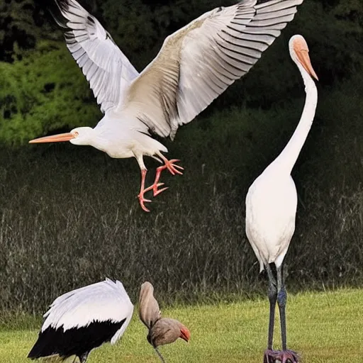 Image similar to an old man arguing with a stork, the stork is winning, stork is shouting at the old man, award-winning photograph, national geographic, trending on Facebook