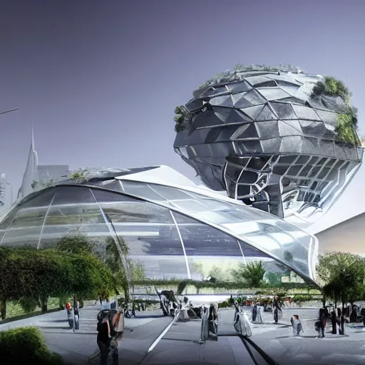 Prompt: futuristic architecture for next international exposition