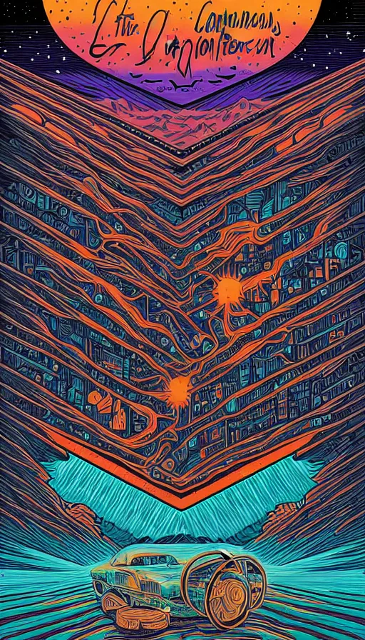 Image similar to the two complementary forces that make up all aspects and phenomena of life, by dan Mumford