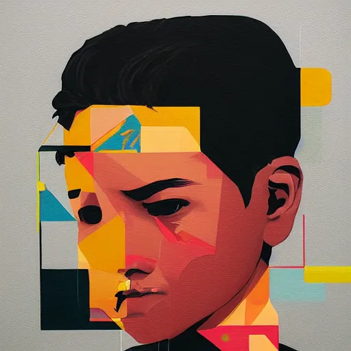 Prompt: Earthbound 2 profile picture by Sachin Teng, asymmetrical, Organic Painting , Matte Painting, geometric shapes, hard edges, graffiti, street art:2 by Sachin Teng:4