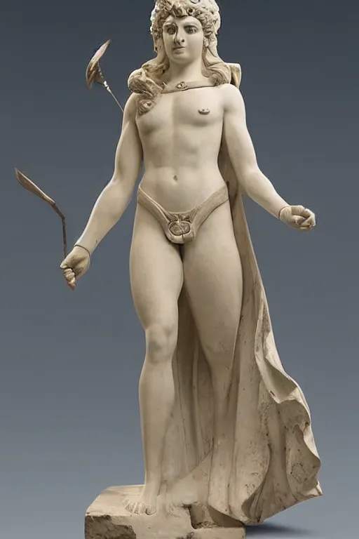 Prompt: an ancient greek statue of she - ra, the princess of power