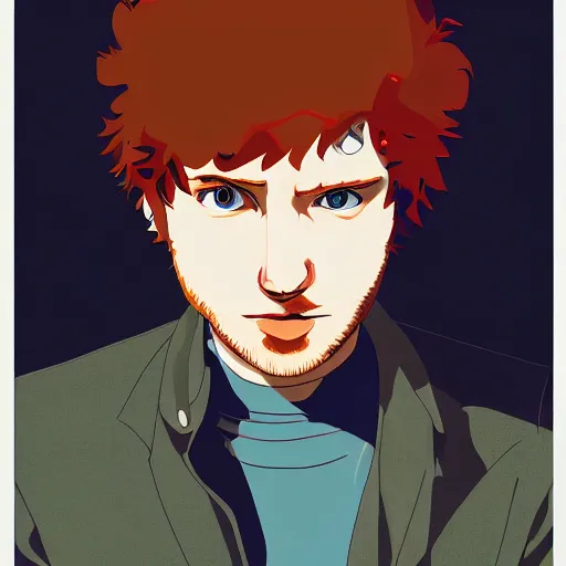 Prompt: ed sheeran as spike spiegel from cowboy bebop, posing like james bond, by ilya kuvshinov, hayao miyazaki, studio ghibli, rob rey, giuseppe dangelico pino, cinematic, lois van baarle, 4 k, realistic, wide angle lens. 8 k, hyperdetailed, precise, low - lighting, stark colours