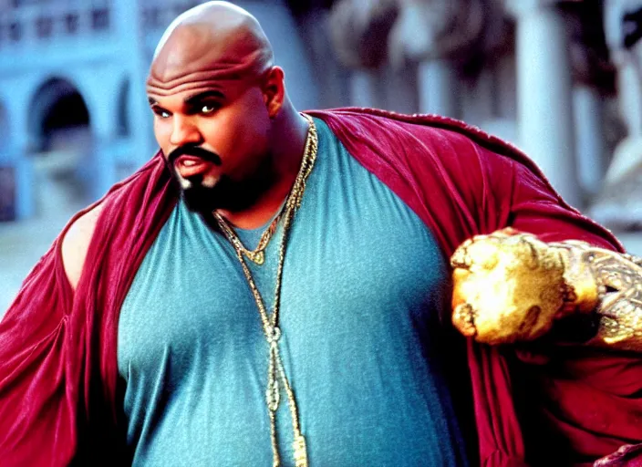 Image similar to film still of sinbad as kazaam in the movie kazaam 1 9 9 6