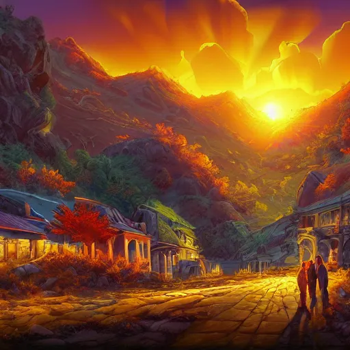 Image similar to a beautiful digital artwork of macedonia by dan mumford, cyril rolando and m. w kaluta, 8 k resolution, ultrafine details, rendered in unreal engine 5, cinematic composition, reimagined by industrial light and magic, smooth, 4 k, beautiful lighting, hdr, imax, cinema 4 d, shadow depth