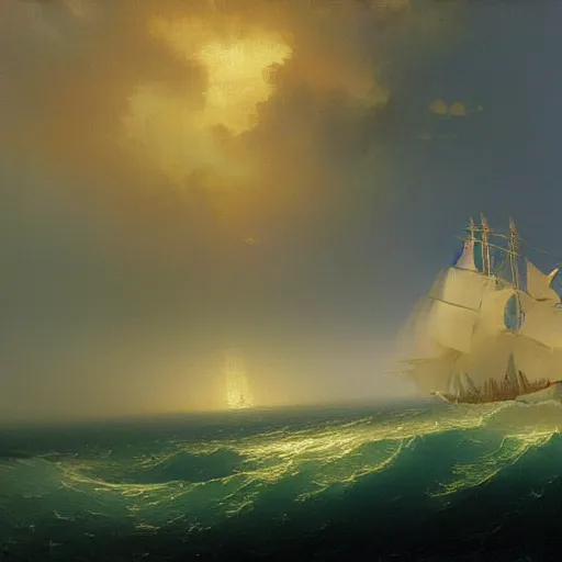 Image similar to generative art by aivazovsky