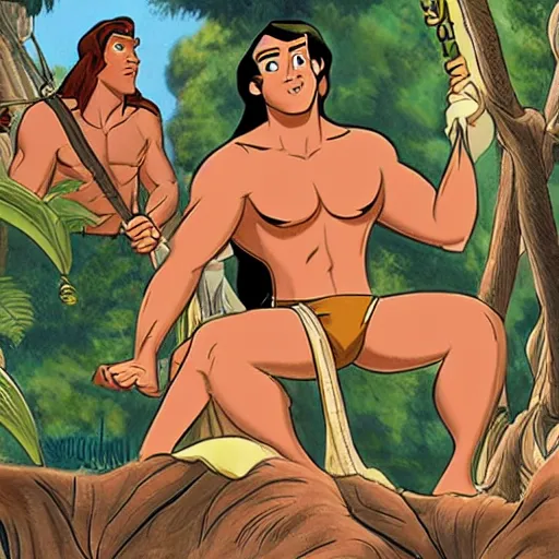 Image similar to tarzan in New York, Disney style