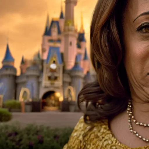 Prompt: disney cruelly devilla acted by kamala harris, 8 k, professional photography, cinematic shot,