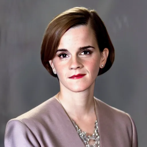 Image similar to us supreme court chief justice emma watson, official government photo, photo by cameldeath