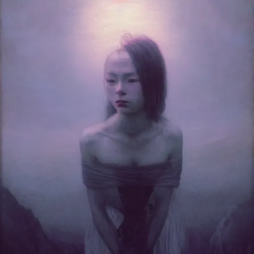 Prompt: by waterhouse, by beksinski, by millais, high quality, photography portrait of a victorian yokai, wide angle, volumetric lighting, haunting, extremely detailed and intricate, octane render, unreal engine 5, 8 k