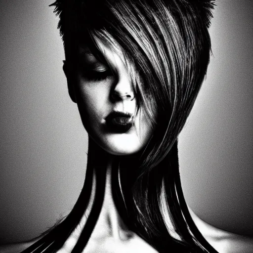 Image similar to hair, award winning black and white photography, high contrast