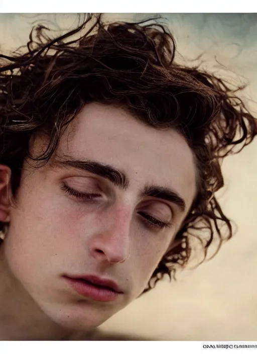 Prompt: Kodak Portra 400, 8K,ARTSTATION, Caroline Gariba, soft light, volumetric lighting, highly detailed, britt marling style 3/4 , extreme Close-up portrait photography of a Timothee Chalamet how pre-Raphaelites with his eyes closed,inspired by Ophelia paint, his face is under water Pamukkale, underwater face, hair are intricate with highly detailed realistic , Realistic, Refined, Highly Detailed, interstellar outdoor soft pastel lighting colors scheme, outdoor fine photography, Hyper realistic, photo realistic