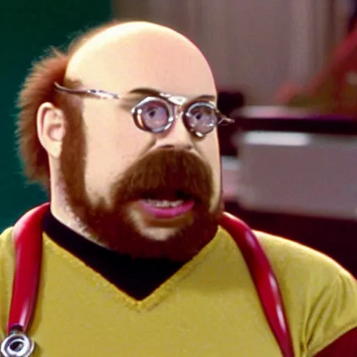 Image similar to a still of dr. robotnik in an episode of kids in the hall