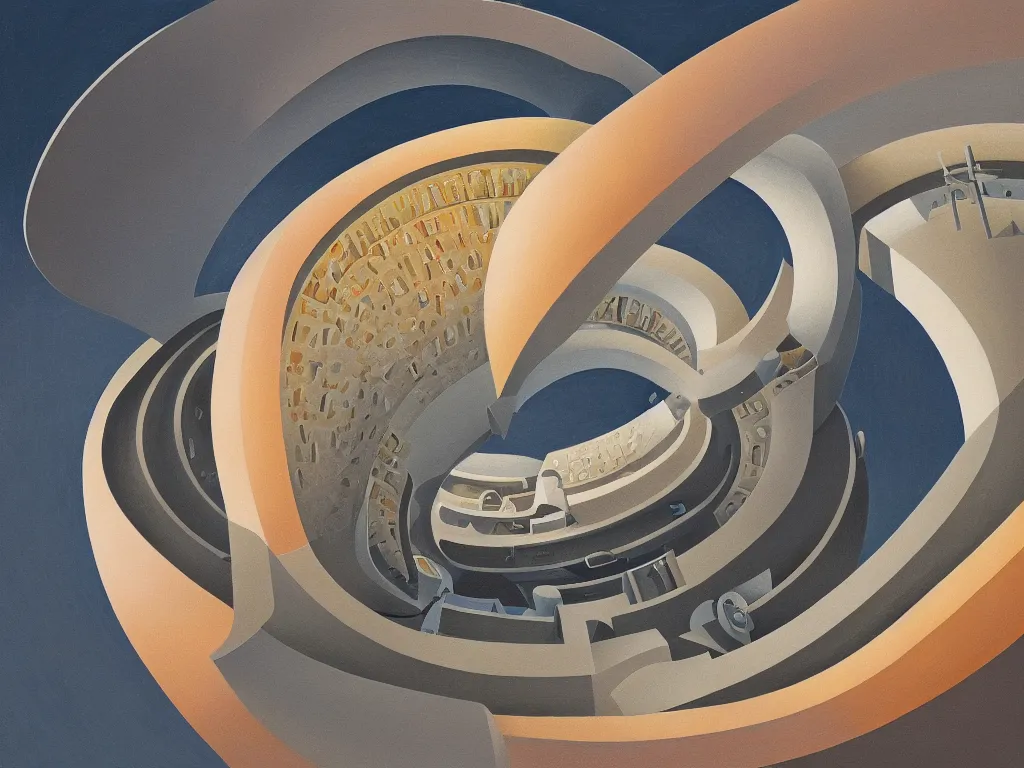 Image similar to a detailed gouache painting illustration of a torus, by Michiel Schrijver, ultra-hd, sharp focus, isometric