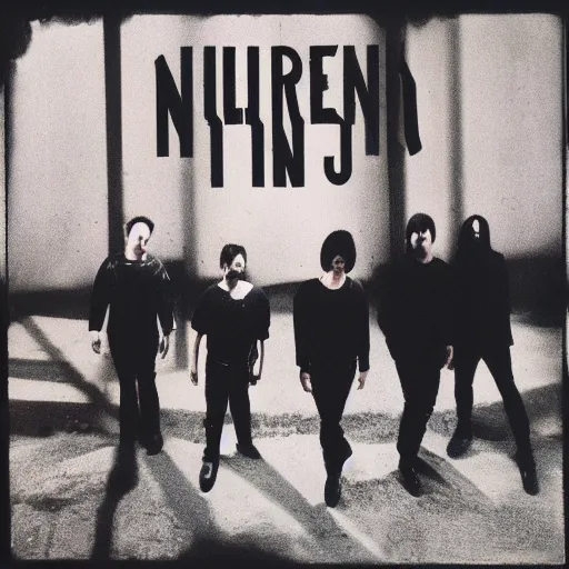 Prompt: album cover for 9 0's nin album