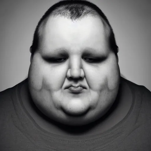 Image similar to wierd obese man, face