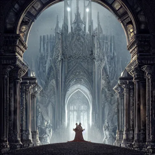 Image similar to coronation of medieval king, Dynamic lighting, cinematic, establishing shot, extremely high detail, foto realistic, cinematic lighting, pen and ink, intricate line drawings, post processed, concept art, artstation, matte painting, style by Raphael Lacoste, Eddie Mendoza