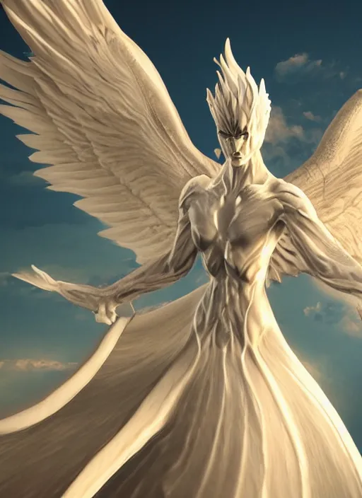 Prompt: white phoenix ultra detail 3d render on salt mountain simple background simple background graphic design fai khadra gaika kris andrew small style