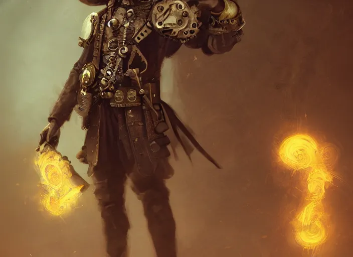 Image similar to 1 5 th century spanish soldier, steampunk, cogs side equipment, vapor and steam, game character concept art, wide view, high detailed, full perfect, full body, symmetrical portrait, high detail, by craig mullins, peter mohrbacher, unreal engine, octane rendered, 8 k, dark beauty, trending on artstation
