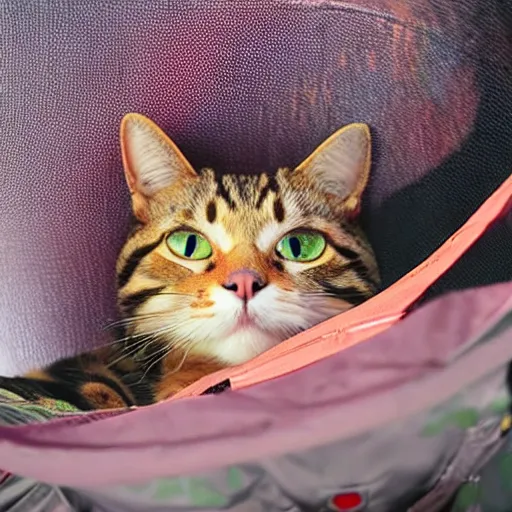 Image similar to a cat on a parachute