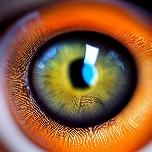 Image similar to an award winning extremely close macro photo of a spiders eye,