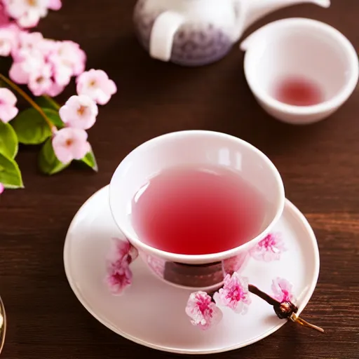 Image similar to photo of cherry blossom tea