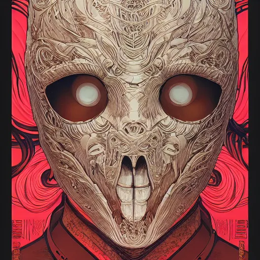 Prompt: portrait closeup of marshmello, symmetrical, by yoichi hatakenaka, masamune shirow, josan gonzales and dan mumford, ayami kojima, takato yamamoto, barclay shaw, karol bak, yukito kishiro, areuz