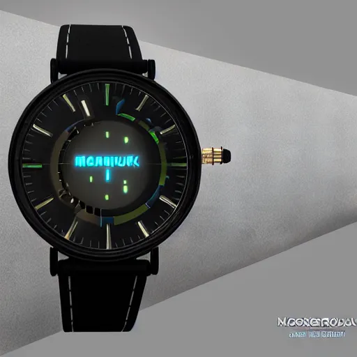 Image similar to Mockup of Cyberpunk luxury watch, photorealistic, in the style of Unreal Engine