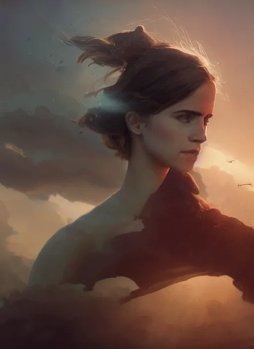 Prompt: hyper realistic photo of beautiful whalehunter emma watson, full body, rule of thirds, conceptart, saturated colors, cinematic, greg rutkowski, brom, james gurney, mignola, craig mullins, artstation, cgsociety