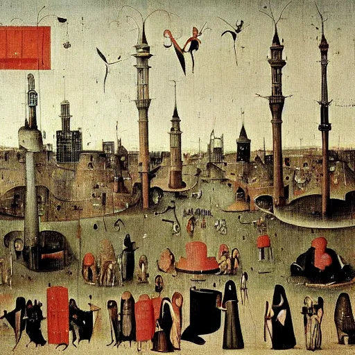 Image similar to baghdad by hieronymus bosch,