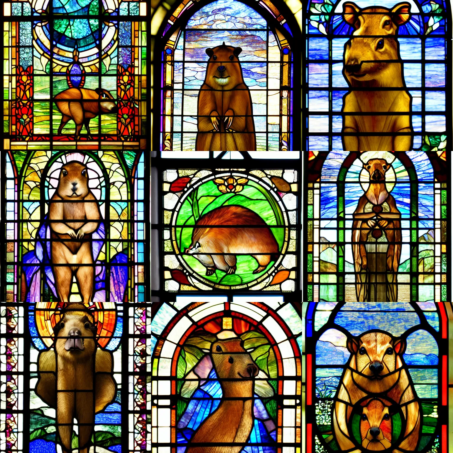 Stained Glass windows from the Church of the Rat Queen (v5) : r/midjourney