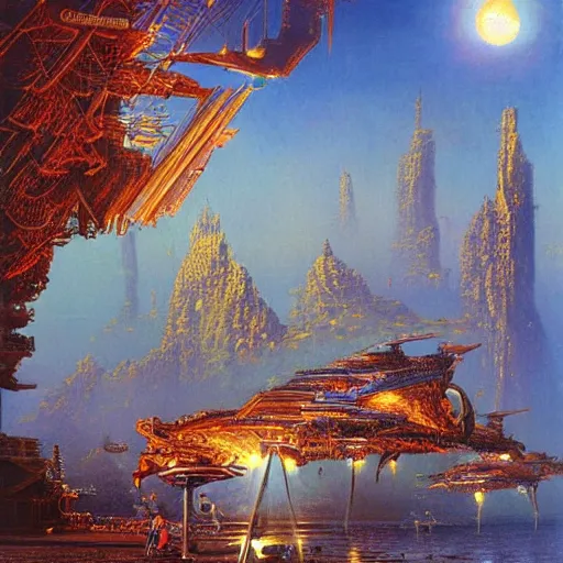 Prompt: artwork by Bruce Pennington