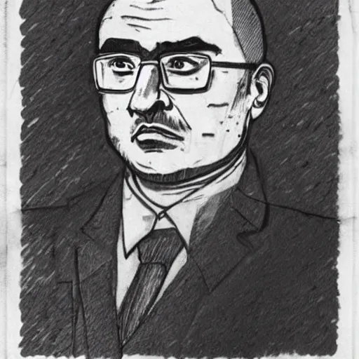 Image similar to Mikhail Borisovich Khodorkovsky portrayed in satanic, infernal art style