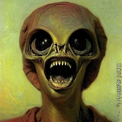 Image similar to alien by ilya repin